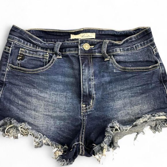 Kancan Blue Denim Women Shorts. - Picture 2 of 6